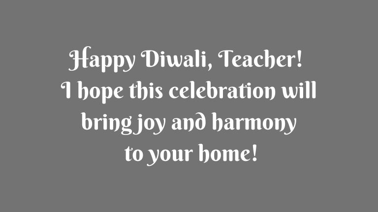 Best Diwali Wishes to teacher