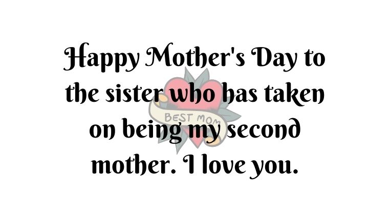 Happy Mothers Day Wishes to sister